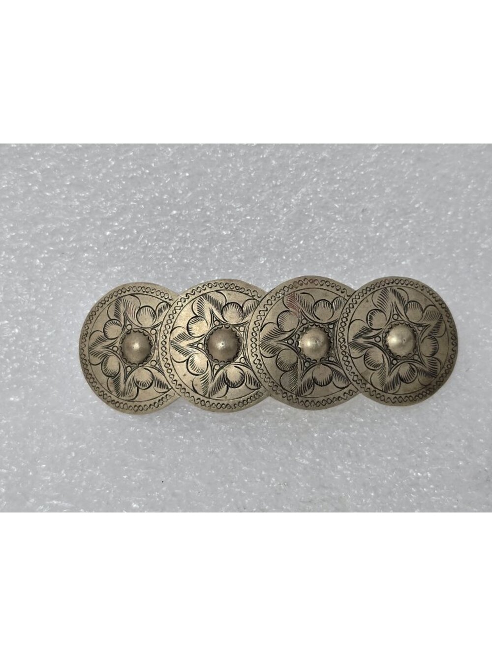 Vintage Hair Clip Barrette With Engraved Floral Design Women’s Accessory